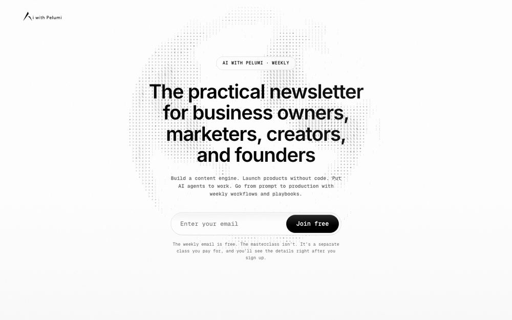 AI with Pelumi homepage